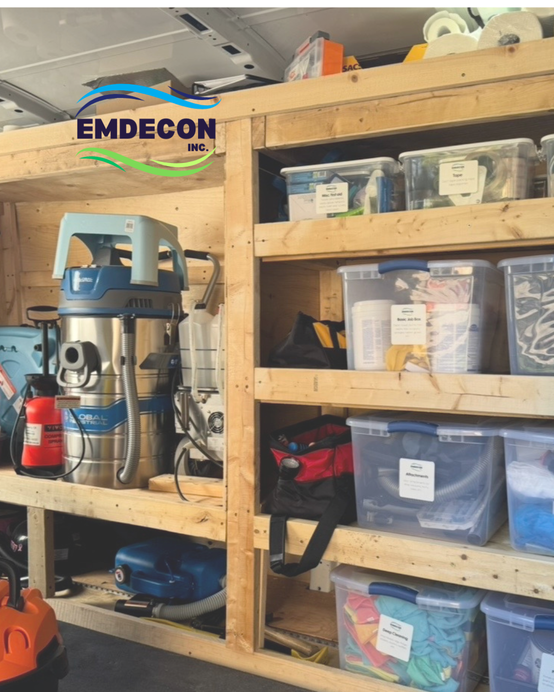 Biohazard Cleaning Expert in Ottawa cleaning a window with a long-handled tool.